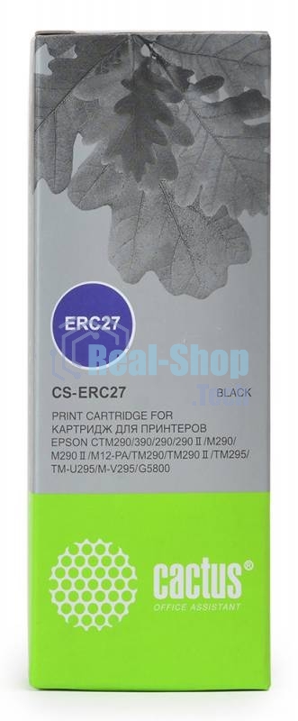 Картридж матричный Cactus CS-ERC27 черный 10 мм, 3.5 м, 900 000 знаков для Epson ERC 27