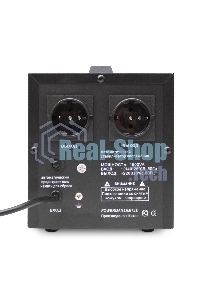 Стабилизатор напряжения Powerman AVS 1500D черный (220В±8% 1500ВА,12А,КПД 98%,циф. индикация вх./вых.)