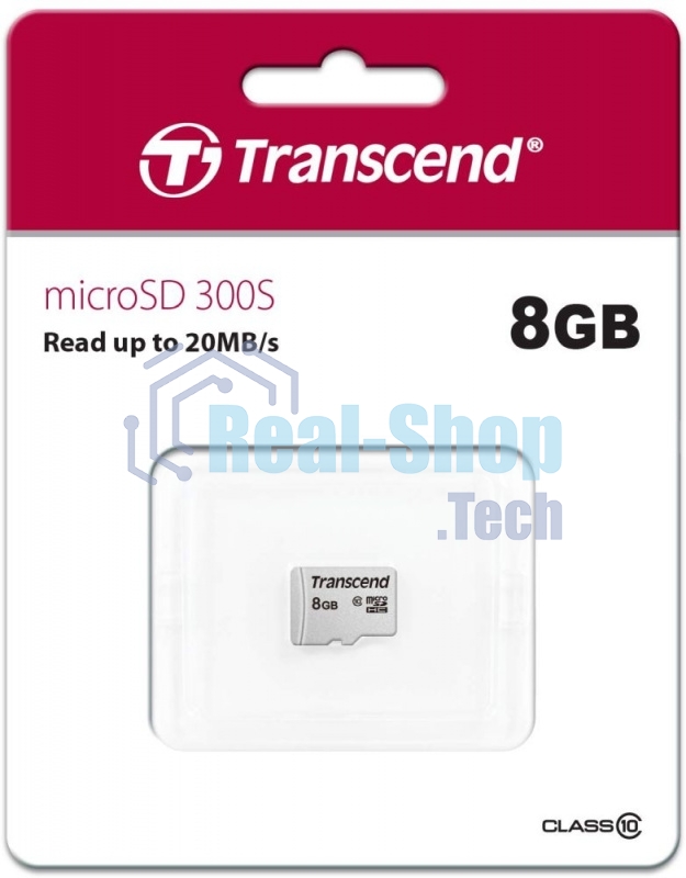 Флеш карта microSDHC 8Gb Class10 Transcend TS8GUSD300S w/o adapter