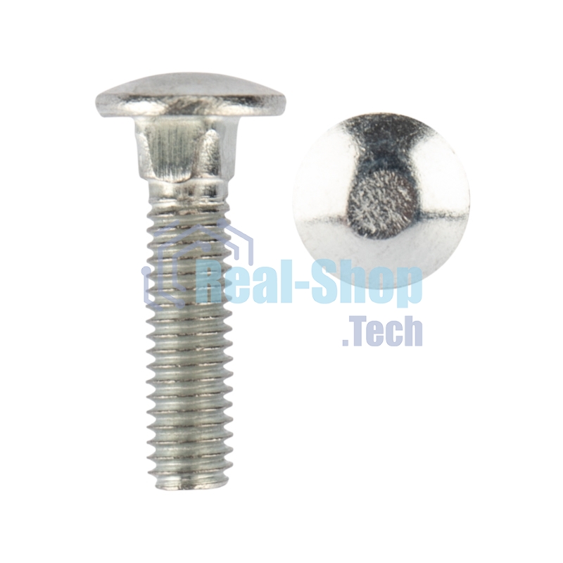 Болт мебельный Kranz DIN 603, 6х25, короб (50 шт./уп.)