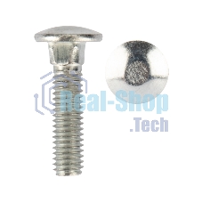 Болт мебельный Kranz DIN 603, 6х25, короб (50 шт./уп.)