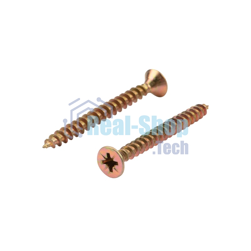 Саморез универсальный Kranz 5х50, желтый цинк, упаковка поставщика (4 000 шт.)