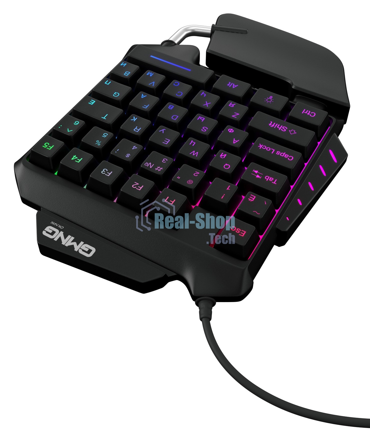 Игровой блок Oklick/Оклик GMNG 703GK черный USB for gamer LED (подставка для запястий)