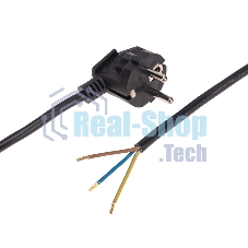 Шнур электрический с вилкой Rexant ПВС 3х1,0 мм², 3м черный