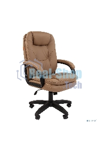 Кресло офисное Chairman 668 LT NEW экопремиум, бежевый, черный пластик