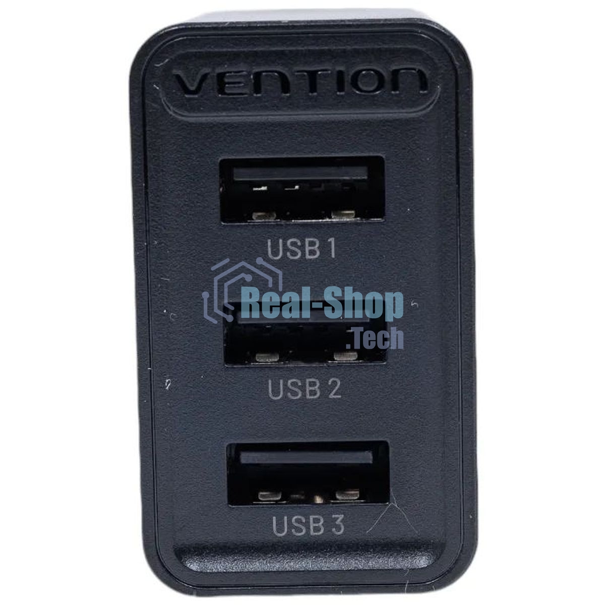 Сетевое зарядное устройство Vention на 3 порта USB 2.4A черный