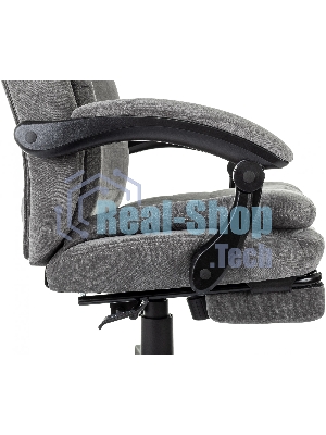 Кресло руководителя Бюрократ T-9950MSG-F Fabric серый Light-19, крестов. пластик, подст. для ног