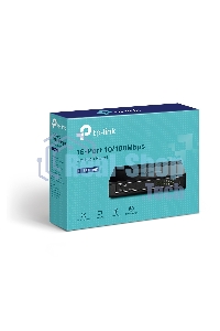 Коммутатор TP-Link SMB TL-SF1016D Коммутатор 16-port 10/100M Desktop Switch, 16 10/100M RJ45 ports, Plastic case