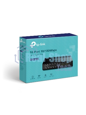 Коммутатор TP-Link SMB TL-SF1016D Коммутатор 16-port 10/100M Desktop Switch, 16 10/100M RJ45 ports, Plastic case