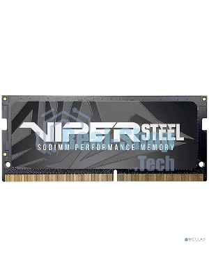 Оперативная память Patriot Steel Series, DDR4, 32GB (1x32 GB), 3200 MHz, CL22, радиатор, черный, SO-DIMM