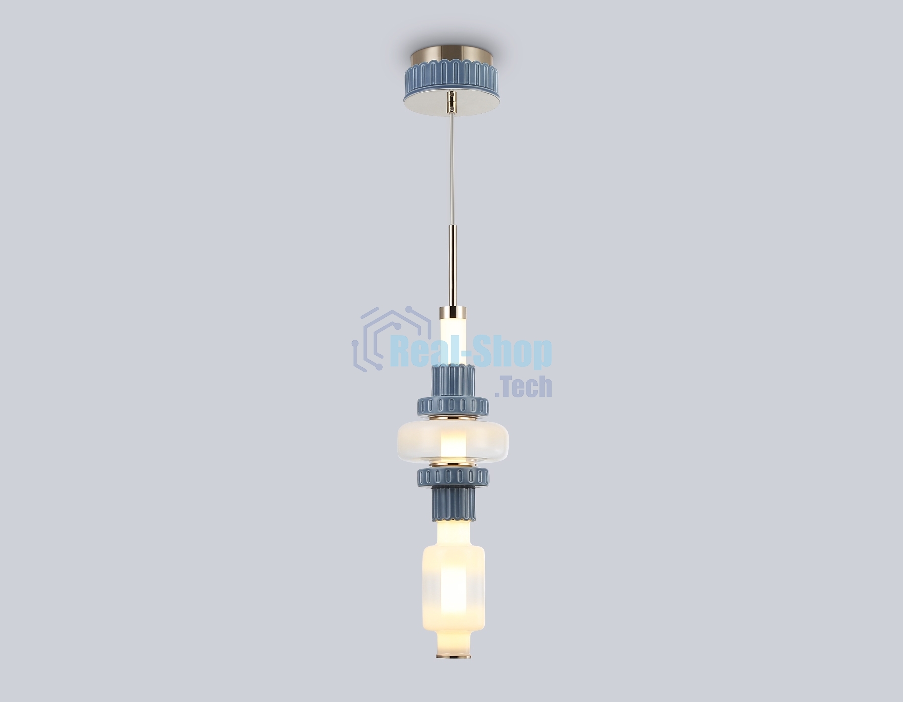 Светильник Ambrella light LH53121 GD/WH/GB золото/белый/серо-синий 19W 3000K D160*1880