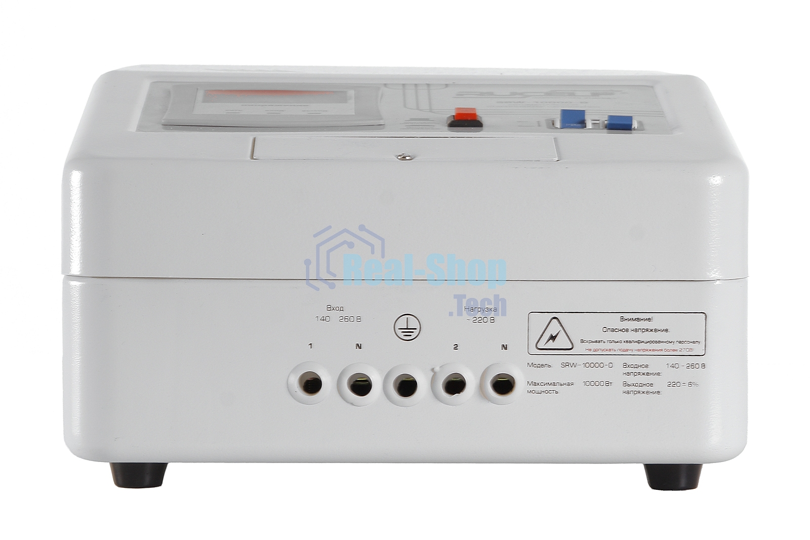 Стабилизатор RUCELF SRW-10000-Dоднофазный, цифровой 220В 10000ВА вх.:140-260Внастенный