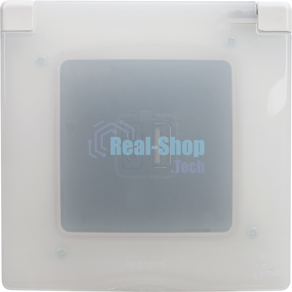 Рамка 1-м Etika IP44 с защ. крышкой белый Legrand 672550