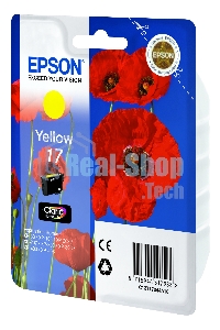 Картридж струйный Epson C13T17044A10 желтый (150 стр.) для Epson XP33/203/303