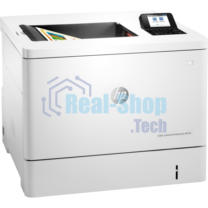 Принтер лазерный HP Color LaserJet Enterprise M554dn (7ZU81A), A4, цветной, печ. до 33 стр/мин., 600 x 600 dpi, USB, RJ-45, Air Print, Mopria