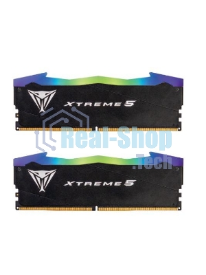 Оперативная память Patriot Viper Xtreme 5, DDR5, 48GB (2x24GB), 8000MHz, CL38, DIMM, с радиаторами, RGB, черный