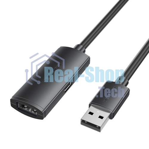 Активный кабель-удлинитель Vention USB 2.0 AM/AF с усилителем - 20м черный