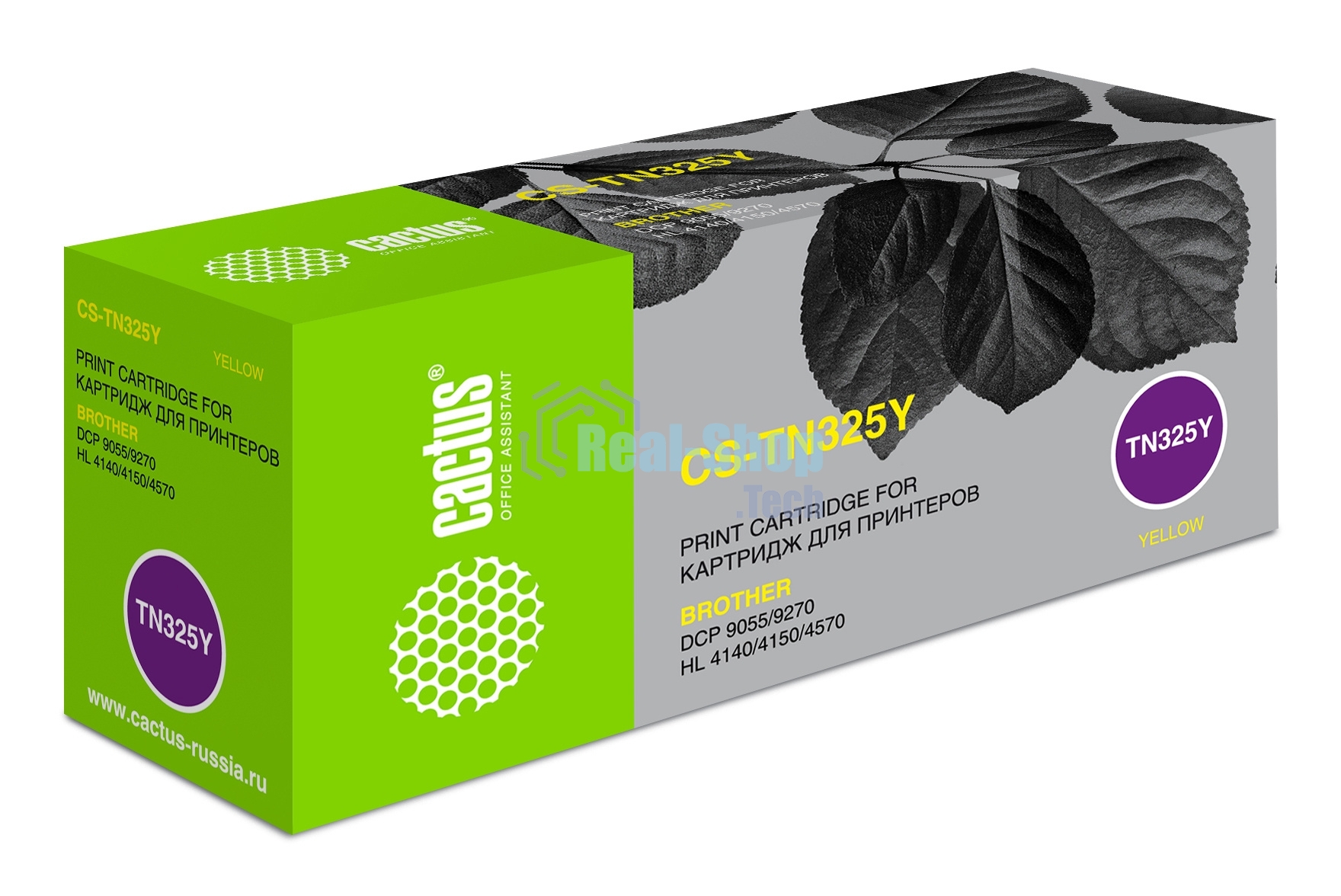 Картридж лазерный Cactus CS-TN325Y желтый (3500 стр.) для Brother DCP 9055/9270; HL 4140/4150/4570