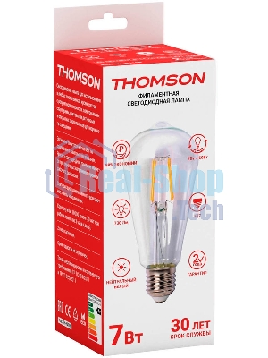 Лампа светодиодная Hiper THOMSON LED FILAMENT ST64 7W 730Lm E27 4500K