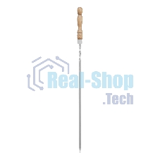 Шампур плоский Palisad 650х10х2,5 мм, с деревянной рукояткой, нерж. сталь, Camping