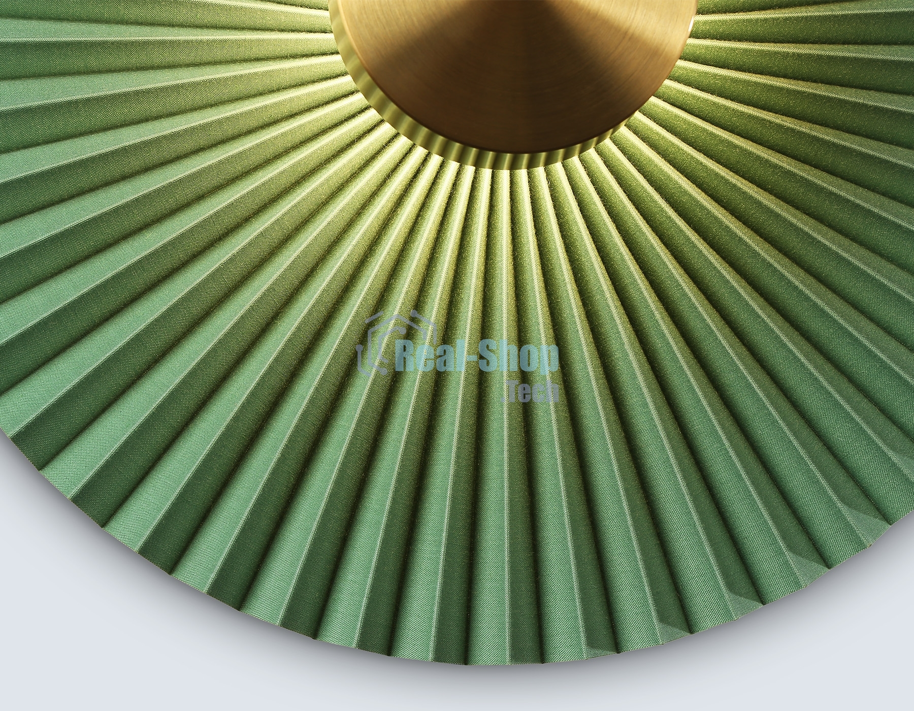 Настенный светильник Ambrella light LH72649 BK/GR латунь/зеленый 6W 3000K D300*100