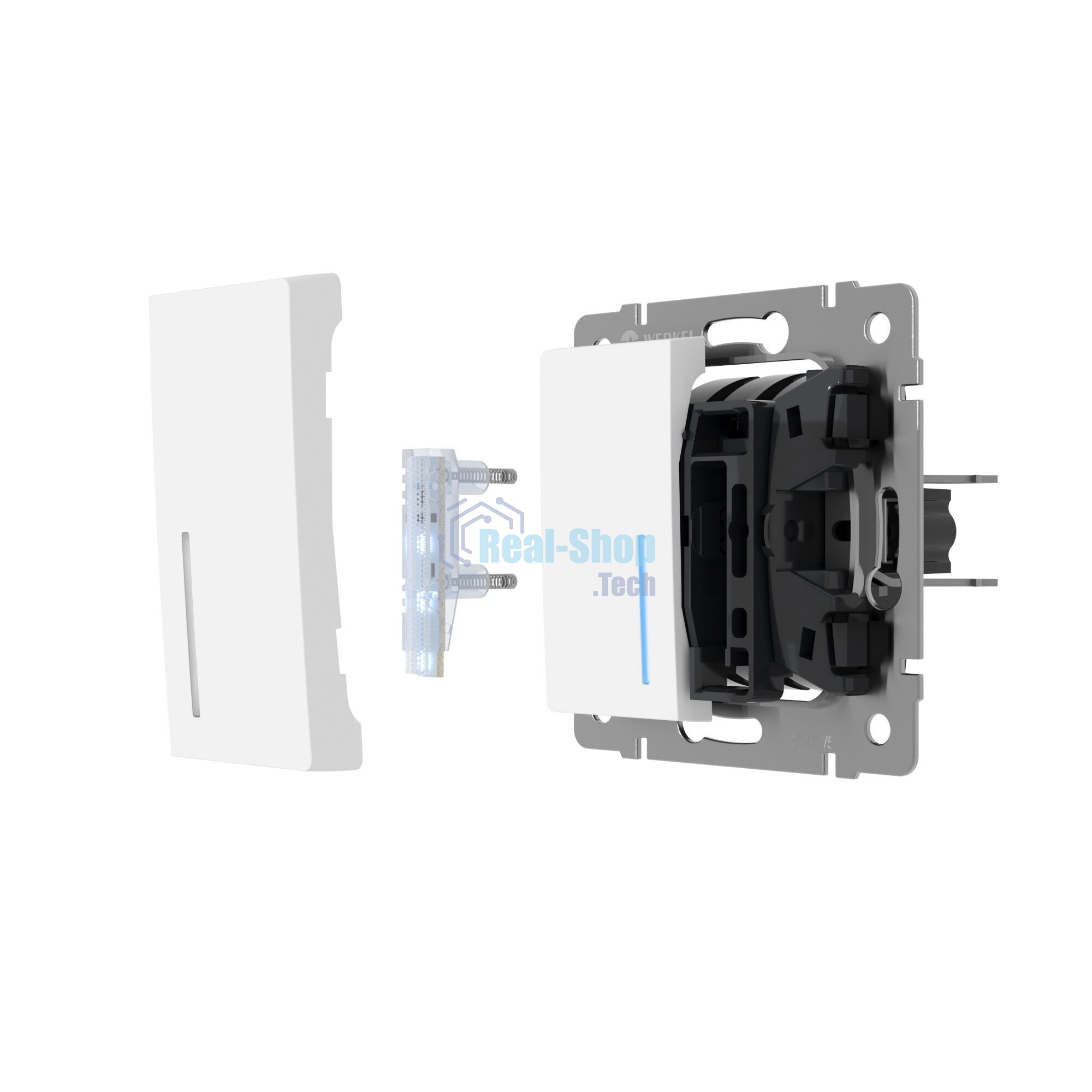 Блок LED подсветки для выключателя Werkel 10 шт. W8020102 (голубой)
