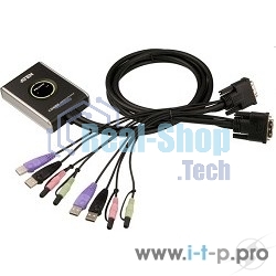 Переключатель ATEN CS682(-AT) 2-х-портовый USB 2.0 DVI KVM KVM-переключатель