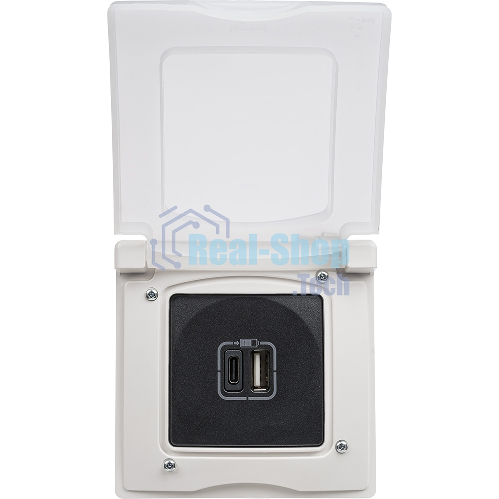 Рамка 1-м Etika IP44 с защ. крышкой белый Legrand 672550