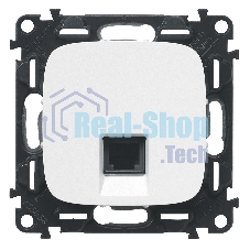 Лицевая панель для одиночных телефонных/информационных розеток. Valena ALLURE. Белая Valena ALLURE.