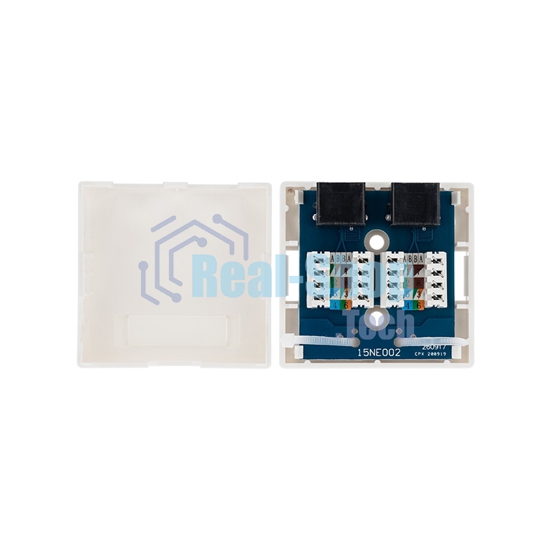 Рoзетка компьютерная внешняя Rexant 2-порта RJ-45 (8P8C), UTP неэкранированная, категория 6