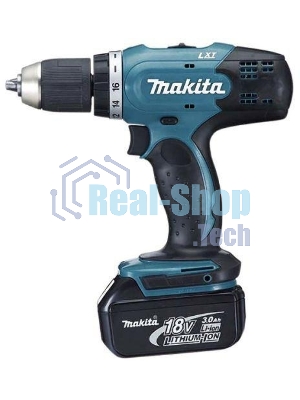 Дрель-шуруповерт Makita DDF453RFE, 18 В, 3 Ач, 42 Нм, щеточный