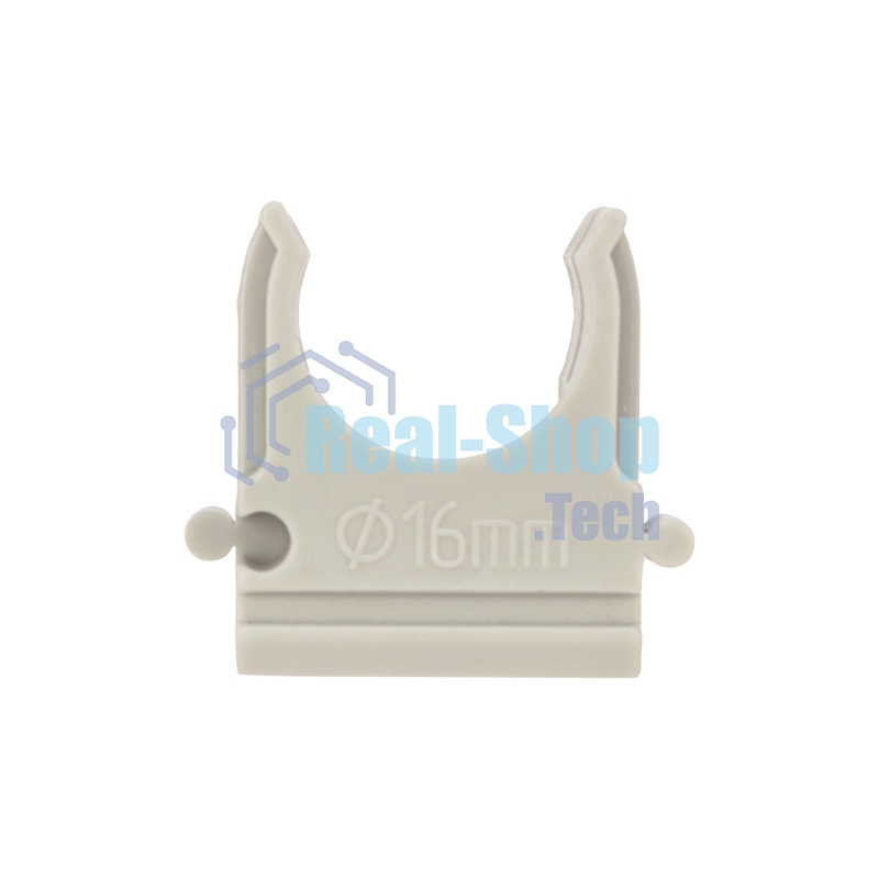 Крепеж-клипса Rexant для трубы ø 16 мм серая (10 шт./уп.)