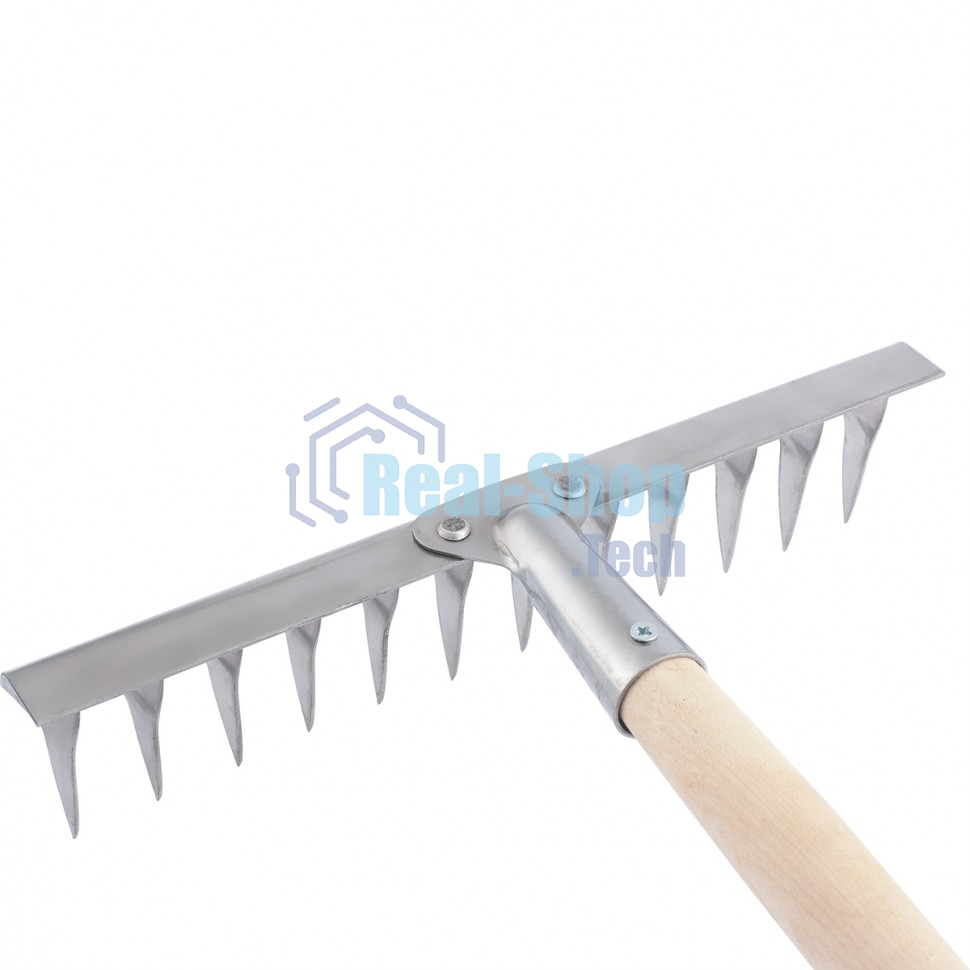 Грабли 14-зубые витые Сибртех, 340 мм, нерж. сталь, черенок в/с