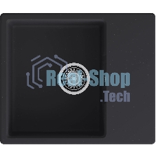 Мойка GRANFEST URBAN 658L 1-чаша+крыло 580x490мм, монтаж: врезной, материал: кварц, черный