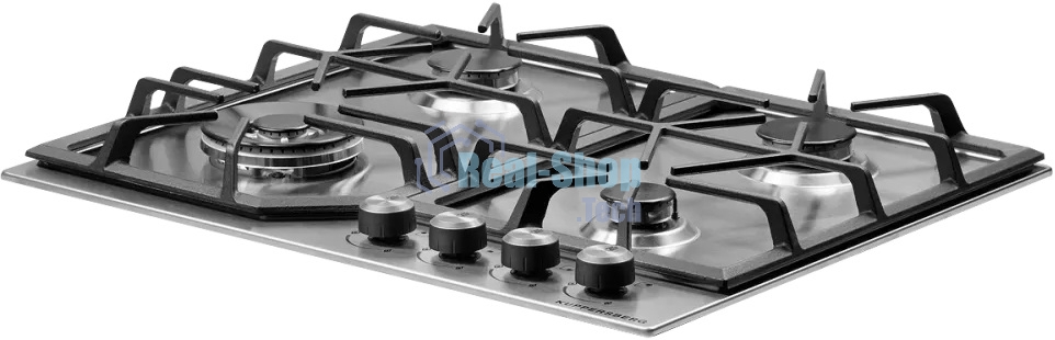 Встраиваемые газовые панели Kuppersberg FS 62 X, 4 конфорки, нерж. сталь