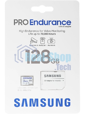 Карта памяти Samsung PRO Endurance MB-MJ128KA microSDXC U1 C10 V10 128GB +SD Adapter