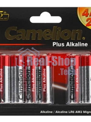 Элемент питания алкалиновый Camelion LR 6 LR6-SP4 (уп.4шт) 1.5 В