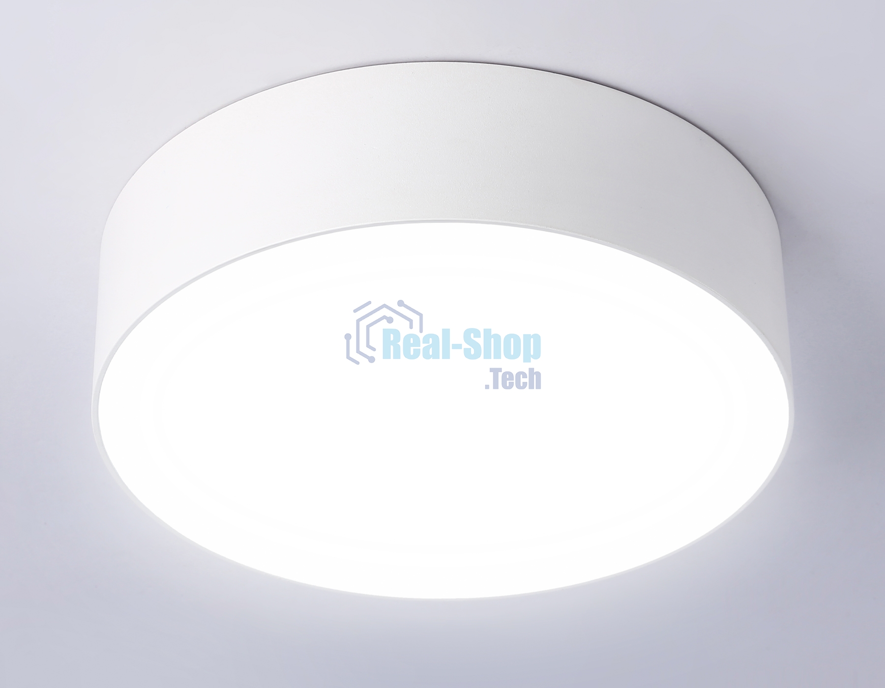 Потолочный светодиодный светильник Ambrella light FV5516 WH белый LED 18W 4200K D160*58 (Без ПДУ)