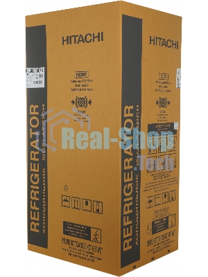 Холодильник Hitachi R-VG660PUC7-1 GBK черный стекло двухкамерный 405/145л морозилка сверху No Frost