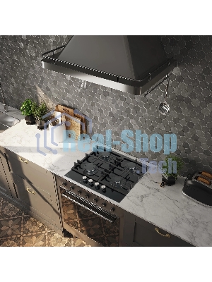 Газовая варочная поверхность Oasis P-GEB, 4 конфорки, закаленное стекло, 7200 Вт