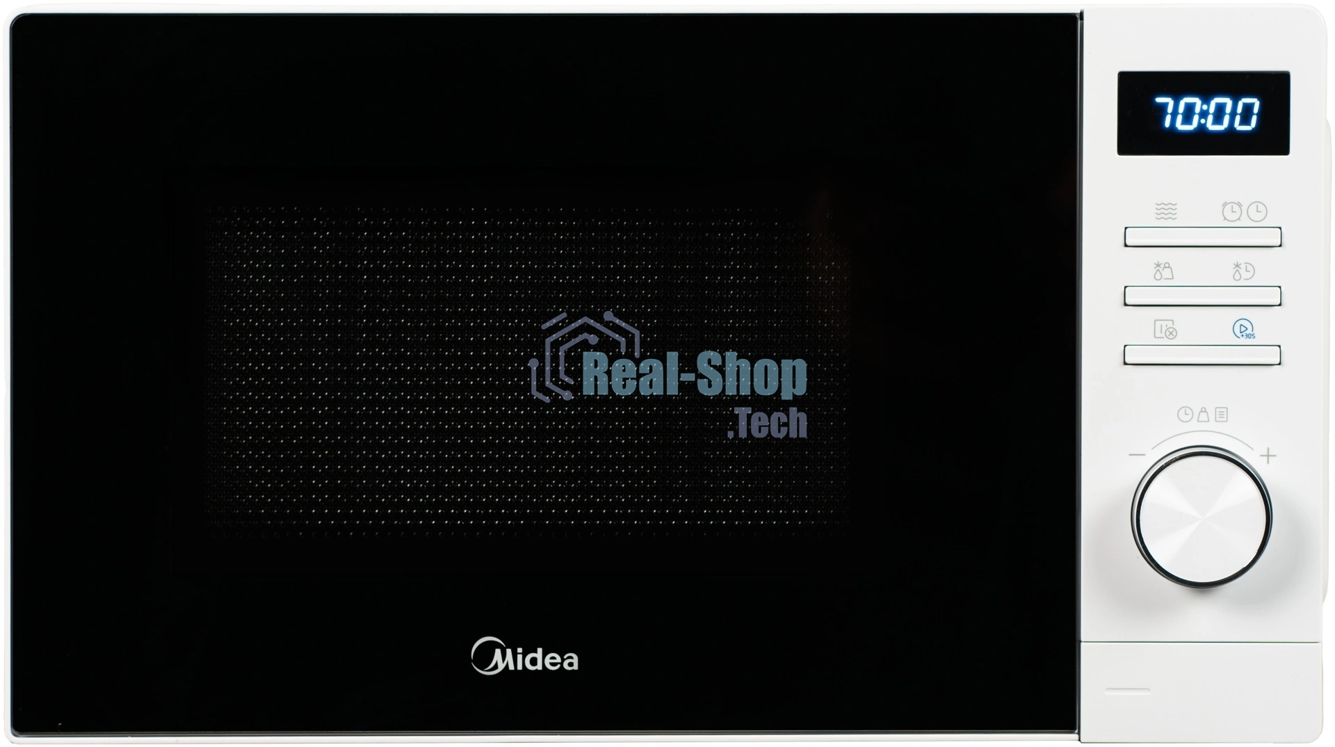Микроволновая печь Midea AM720C2VR-W белый, 20 л, 700 Вт, переключатели - кнопки, поворотный механизм