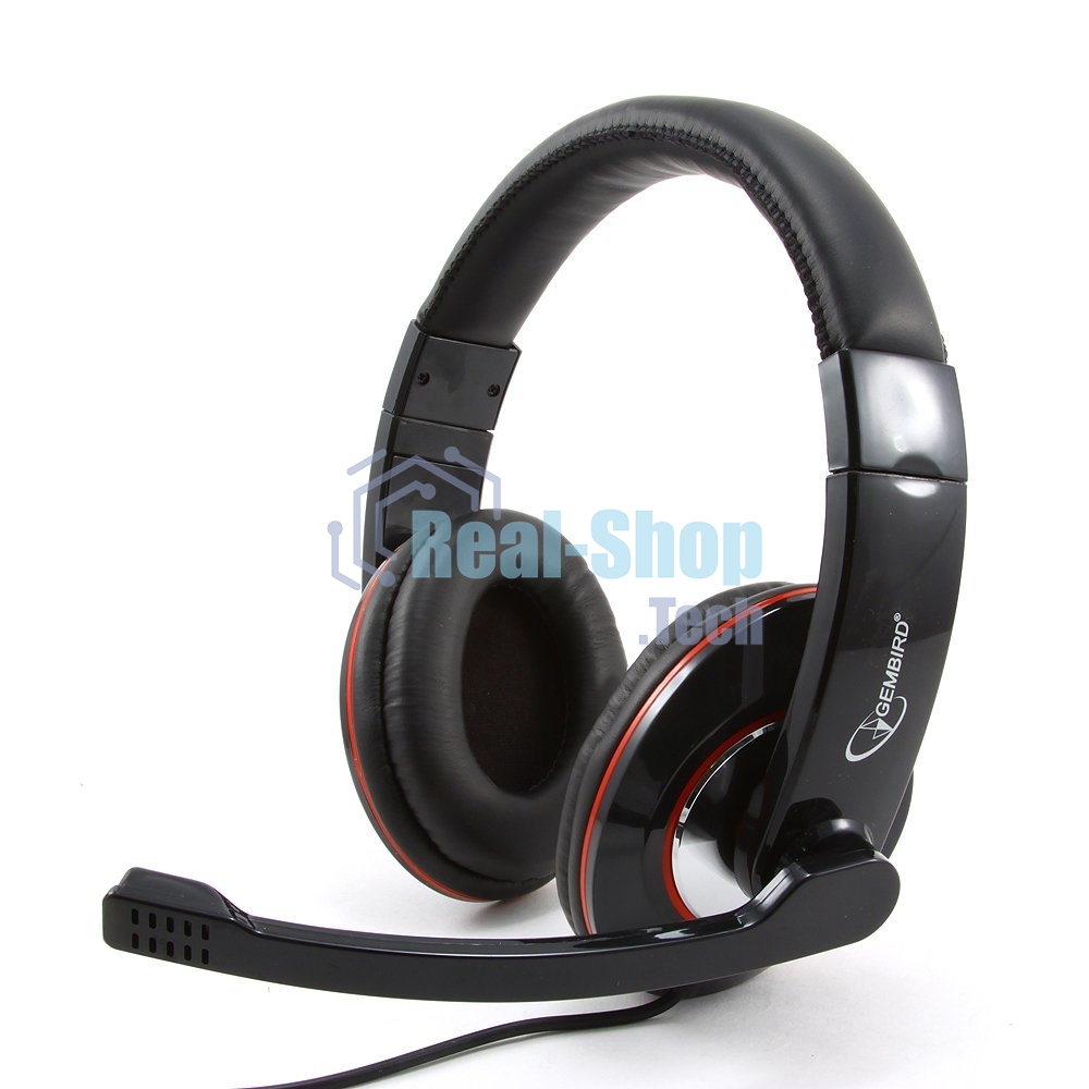 Наушники Gembird MHS-780B Гарнитура стерео черный регулятор громкости