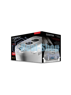 Хлебопечка Centek CT-1415 белый/серебристый, 860 Вт, 1.5 кг, 15 программ