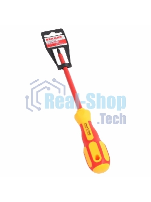 Отвертка Rexant крестовая диэлектрическая PH1 х 125 мм, до 1000 В, двухкомпонентная рукоятка