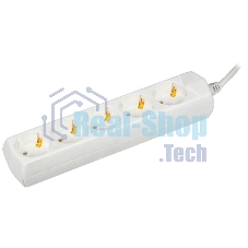 Удлинитель 5х3 м с заземл. 10А 250В У05 GENERICA 2P+PE 3х1 кв.мм IEK WYP10-10-05-03-Z-G