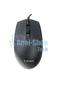 Мышь проводная Gembird MOP-430 черный, 1600 dpi, USB, кнопки - 4