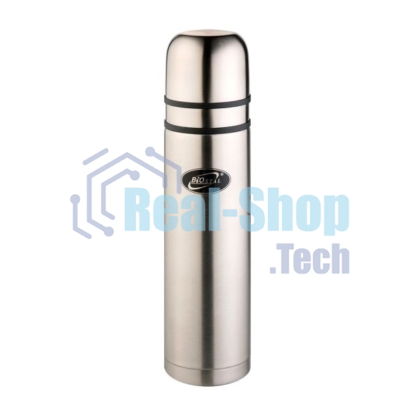 Термос с узкой горловиной Biostal NB-1000 K2, 2 чашки, 1.0 л. (в уп. 12 шт)