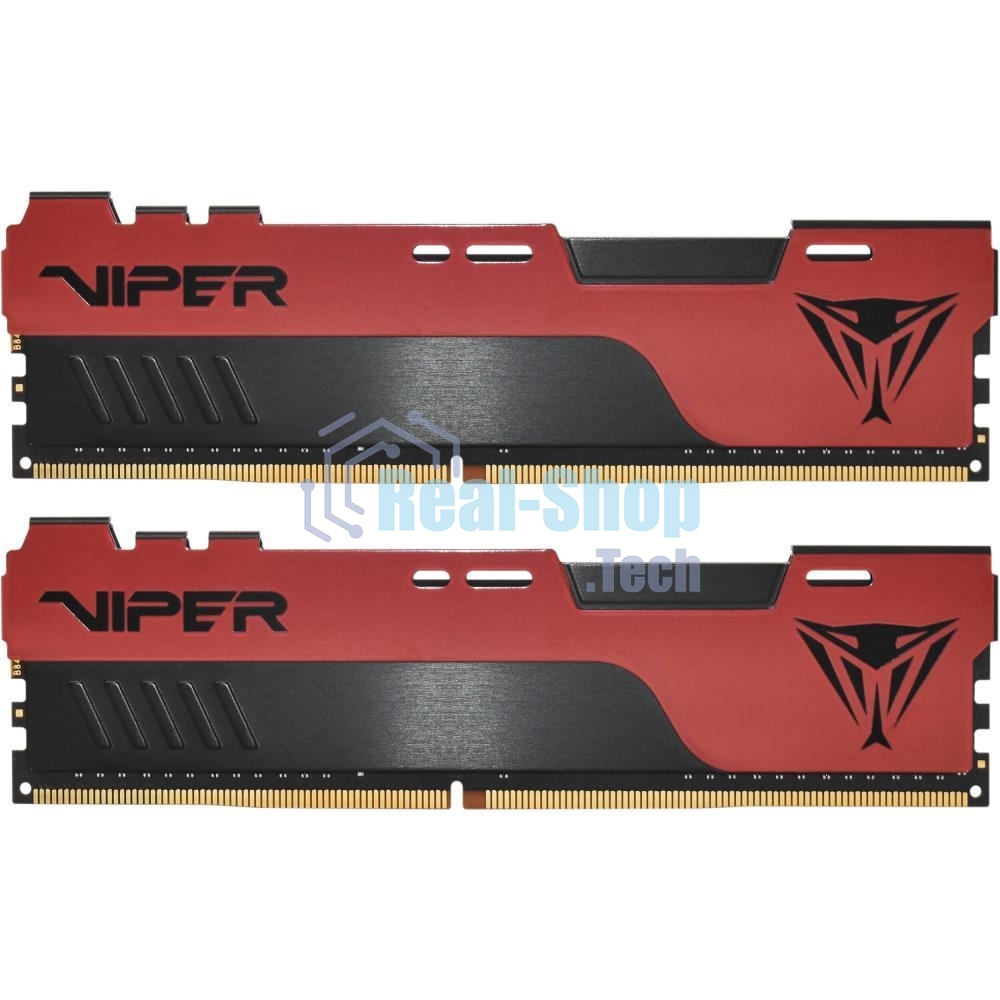 Оперативная память Patriot Viper Elite II, DDR4, 32GB (2x16 GB), 3200 MHz, CL18, DIMM, радиатор, красный, черный