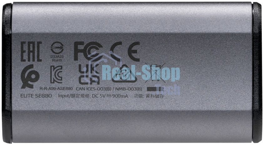 Внешний SSD ADATA Elite SE880, 1TB, USB 3.2 Gen 2x2 Type-C, R/W 2000/2000, серый