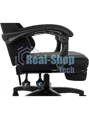 Кресло Zombie Weaver черный, ткань, подголовник, подставка для ног